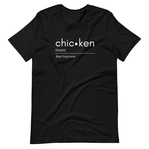 Minimal Chic.ken Short-Sleeve Unisex T-Shirt (white print)