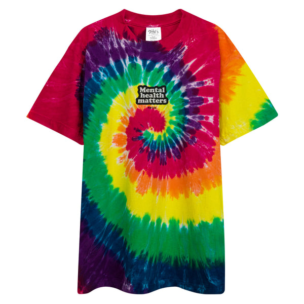 MHM (embroidered) Oversized tie-dye t-shirt