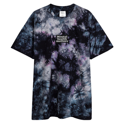 MHM (embroidered) Oversized tie-dye t-shirt