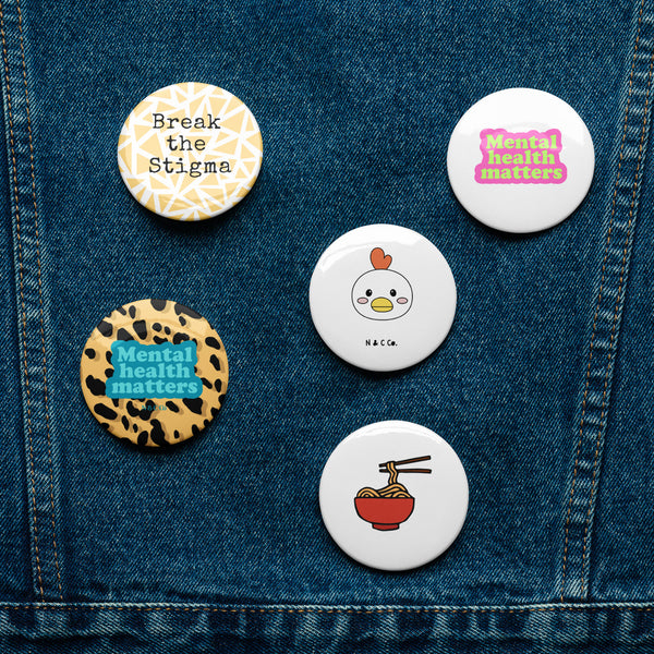 Break the Stigma pin buttons