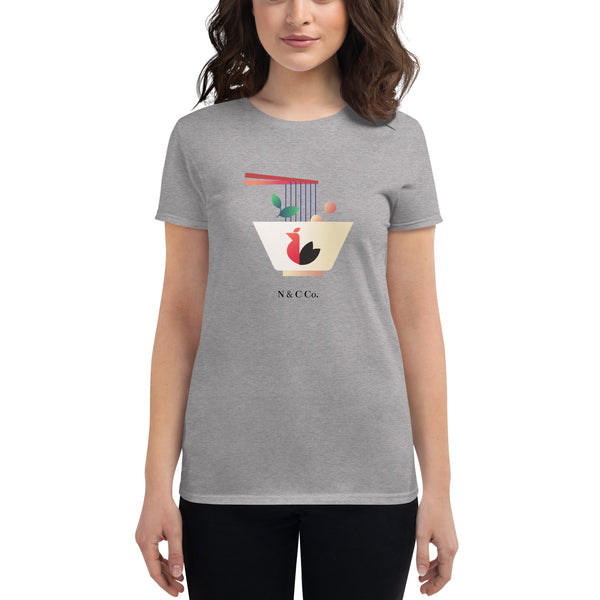 She loves chicken noodles women's short sleeve t-shirt