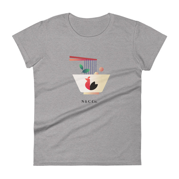 She loves chicken noodles women's short sleeve t-shirt