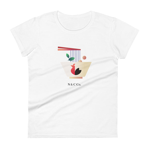 She loves chicken noodles women's short sleeve t-shirt