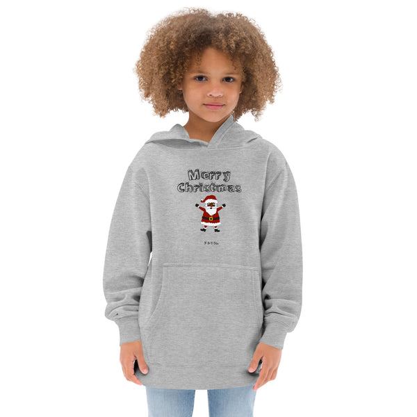 Kids Black Santa-  Fleece hoodie