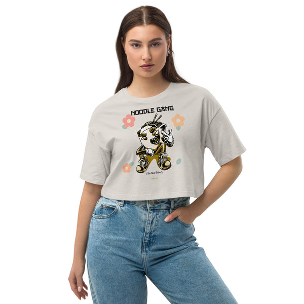 Noodle Gang-No Noo Friends/Loose drop shoulder crop top