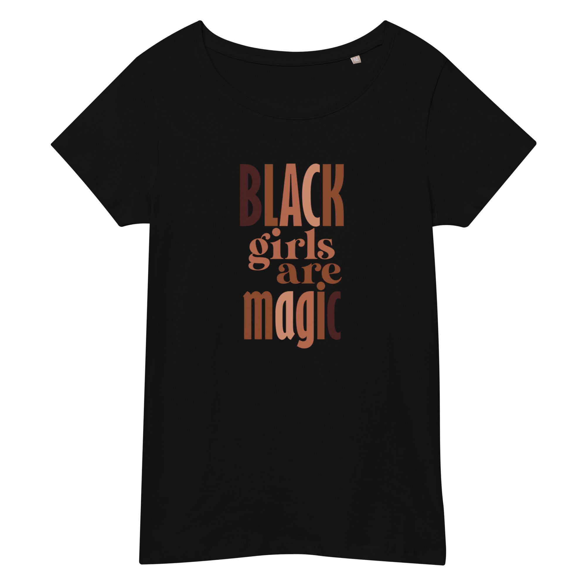 Women’s Black Girls Are Magic basic organic t-shirt