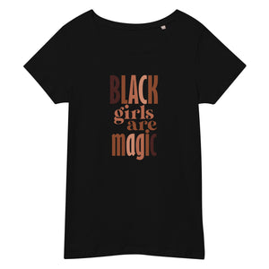 Women’s Black Girls Are Magic basic organic t-shirt