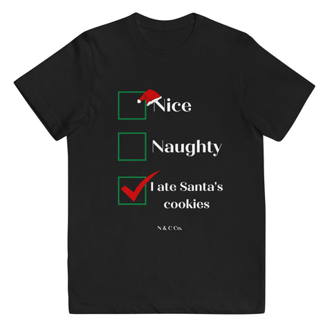 Youth Nice or Naughty Christmas Tee