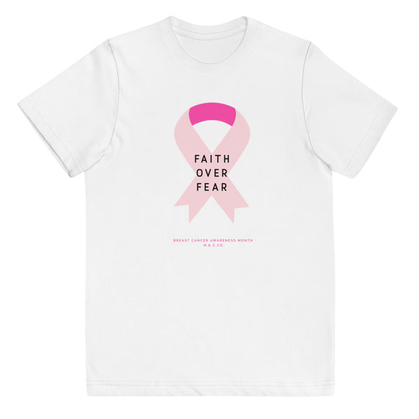 LIMITED EDITION! Breast Cancer Awareness (Faith over Fear)Youth jersey t-shirt